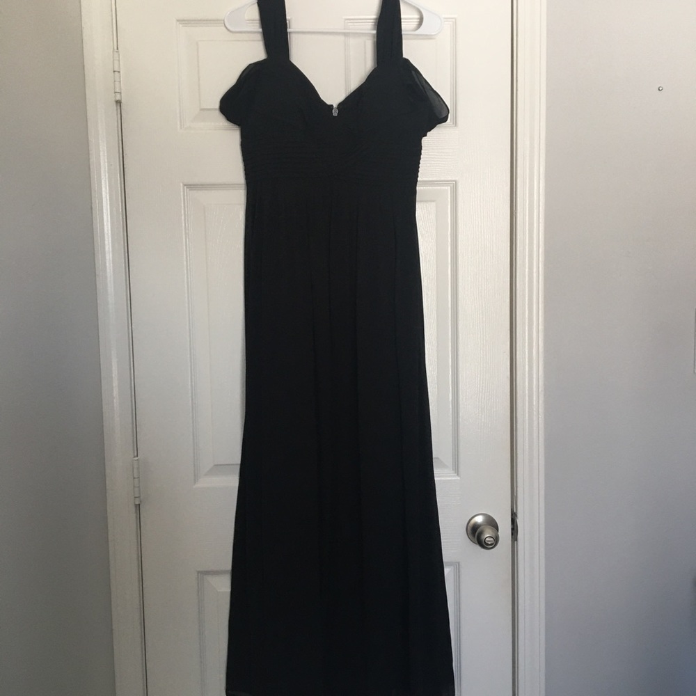 Lulus maxi black bridesmaid dress